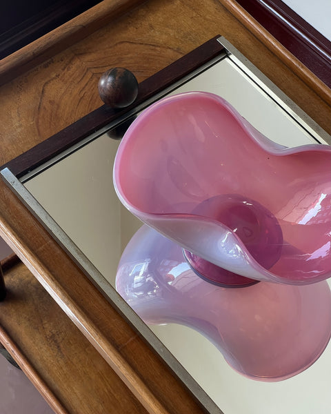 Vintage opal pink Murano bowl