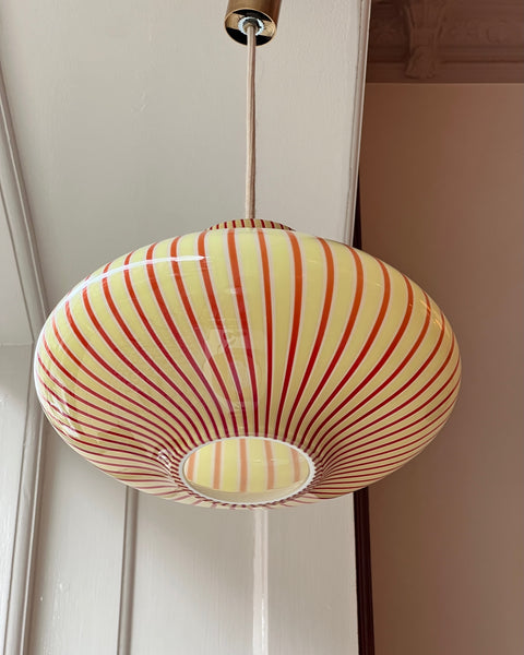 Vintage Massimo Vignelli red/yellow/white ceiling lamp