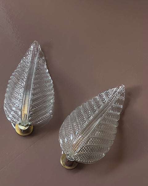 Vintage Murano leaf wall lamp (1 available)