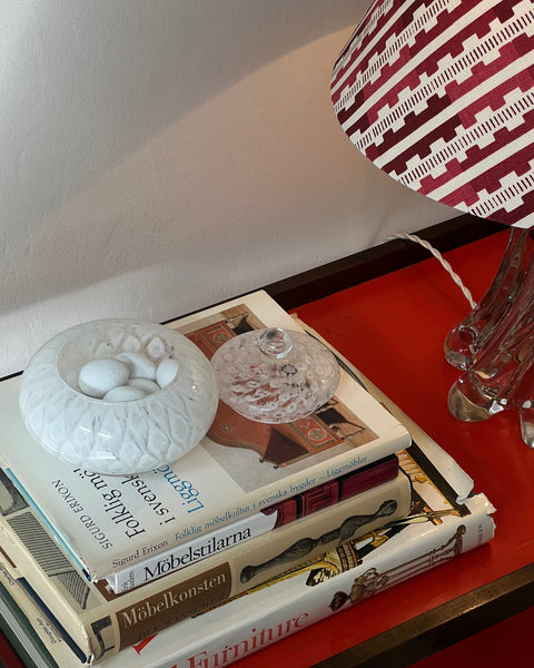 Vintage Murano white/clear bonbonniere