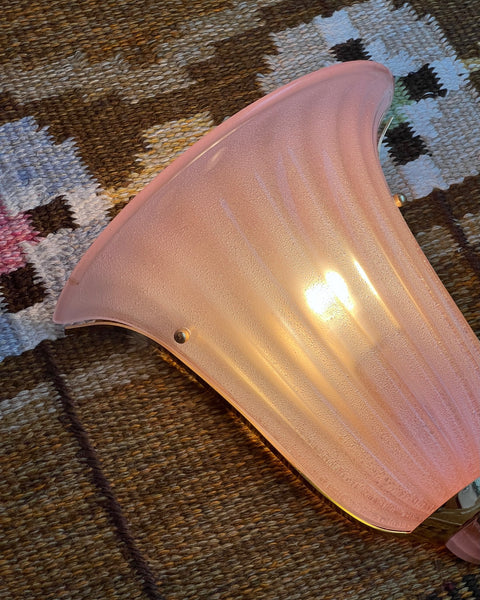 Vintage pink / shimmer Murano wall lamp