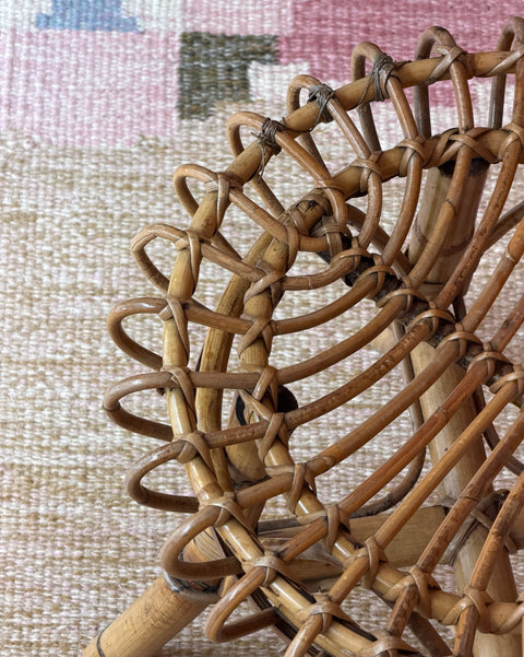 Vintage rattan stool (2 available)
