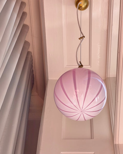 Ceiling lamp - Light pink vertical stripes (D20)