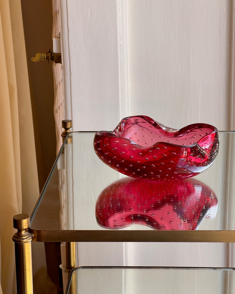 Vintage pink seguso Murano bowl