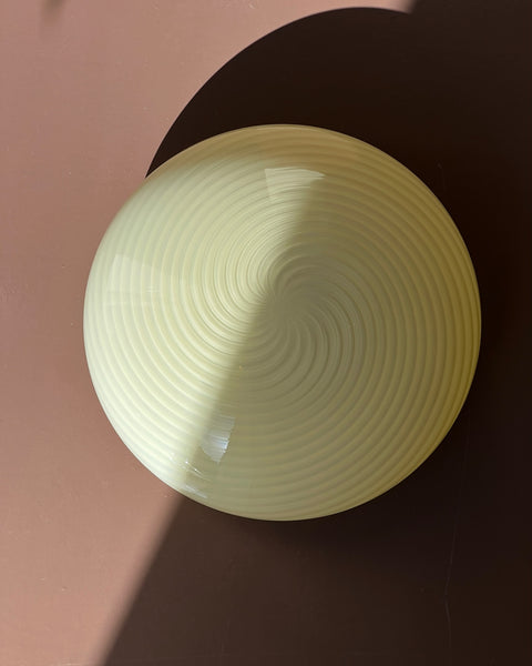Vintage Murano yellow swirl ceiling/wall lamp (D29)