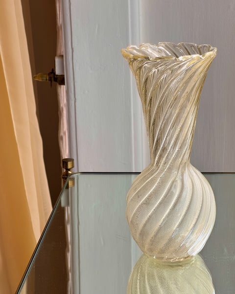 Vintage golden Murano vase