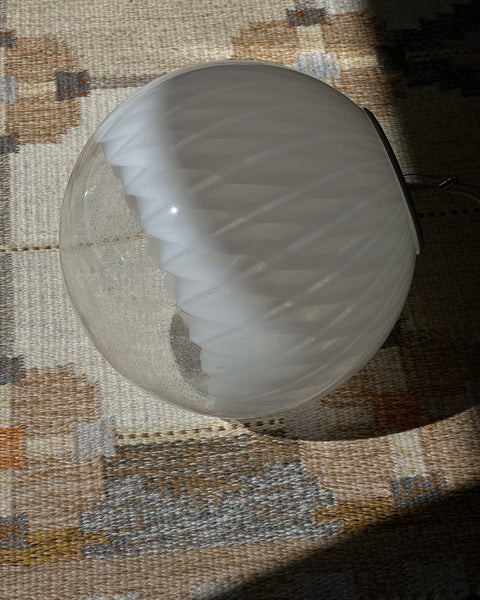 Vintage white clear Murano ceiling lamp (D35)