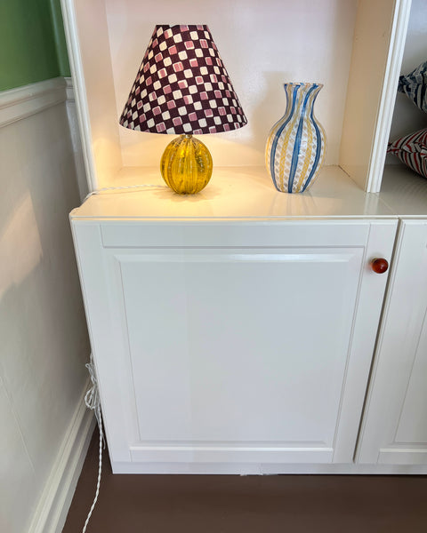 Vintage yellow Murano table lamp (incl. lampshade)