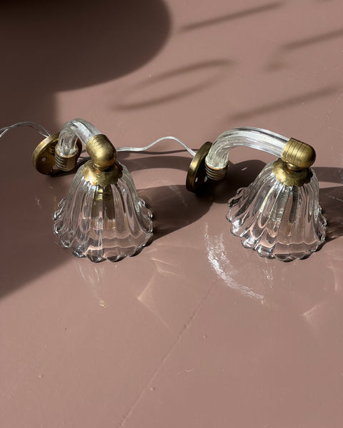Pair of vintage Murano wall lamps