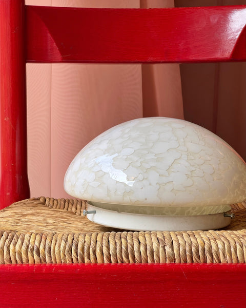 Vintage Murano white/creme dotted ceiling/wall lamp (D24)