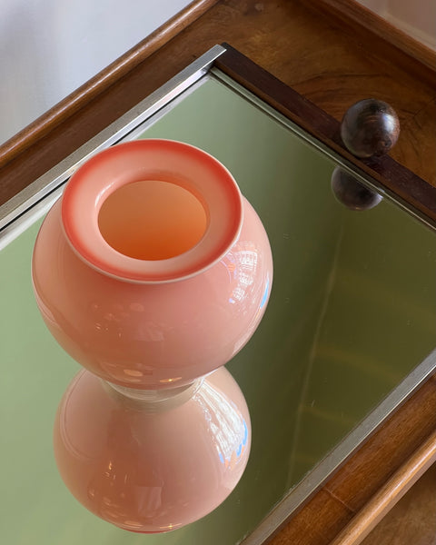 Vintage peach Murano vase