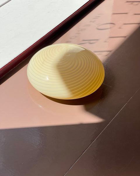 Vintage Murano yellow swirl ceiling/wall lamp (D38)