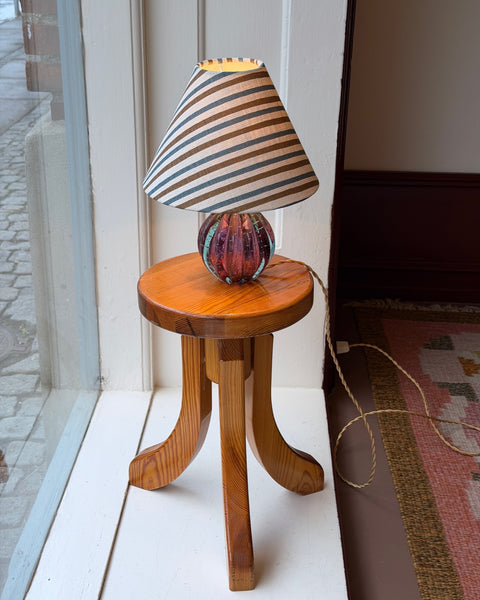 Vintage cranberry Murano table lamp (incl. lampshade)