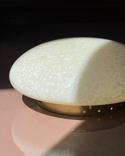 Vintage Murano white/creme dotted ceiling/wall lamp (D36)