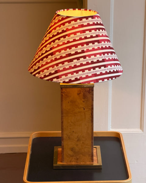 Vintage large burl wood table lamp