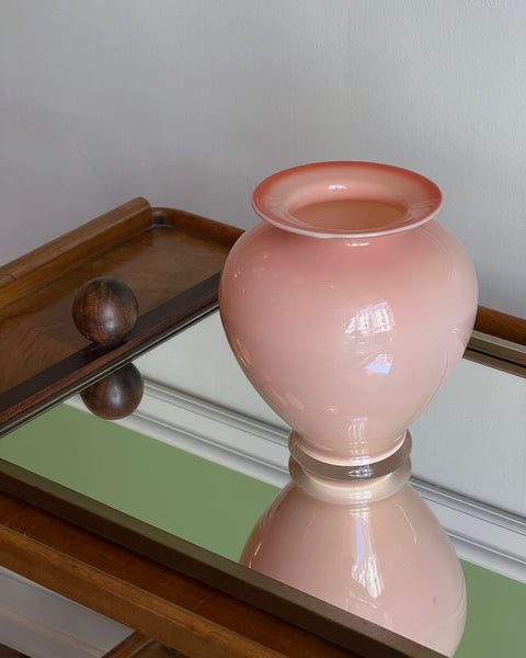 Vintage peach Murano vase