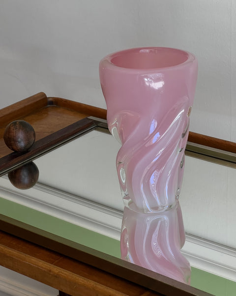 Vintage pink Murano vase