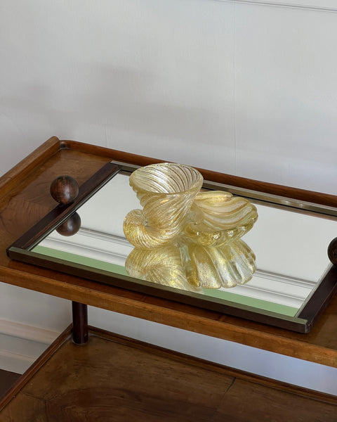 Vintage golden/clear Murano bowl