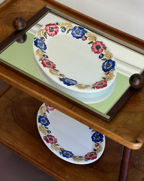 Vintage floral ceramic dish by Richard Ginori (2 available)