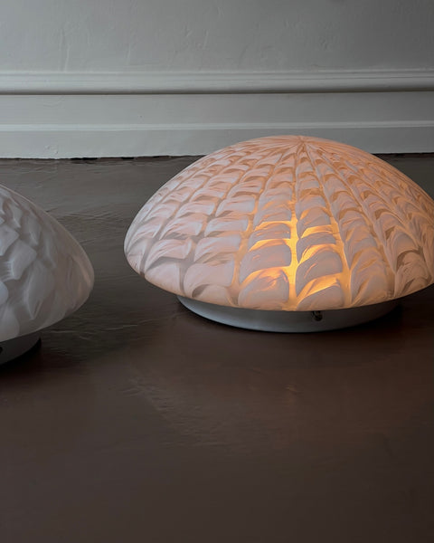 Vintage Murano blurred pink ceiling/wall lamp (D28) (1 available)