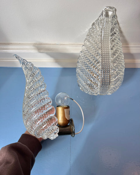 Vintage Murano leaf wall lamp (2 available)