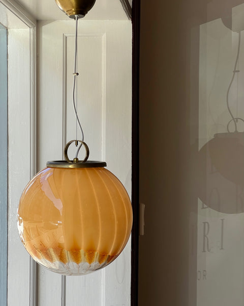 Vintage golden clear Murano ceiling lamp (D33)