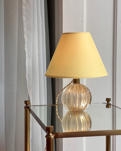 Vintage clear/golden swirl Murano table lamp