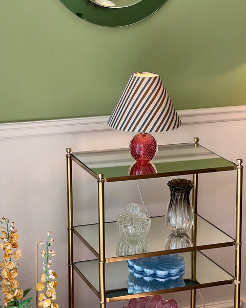 Vintage pink bubble Murano table lamp (incl lampshade)