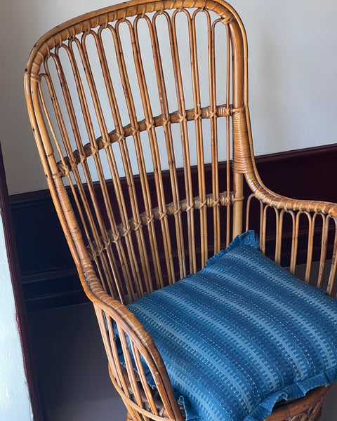 Vintage rattan chair by Fratelli Castano