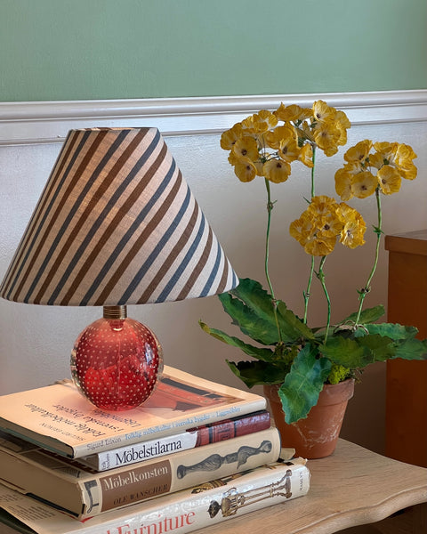 Vintage pink bubble Murano table lamp (incl lampshade)