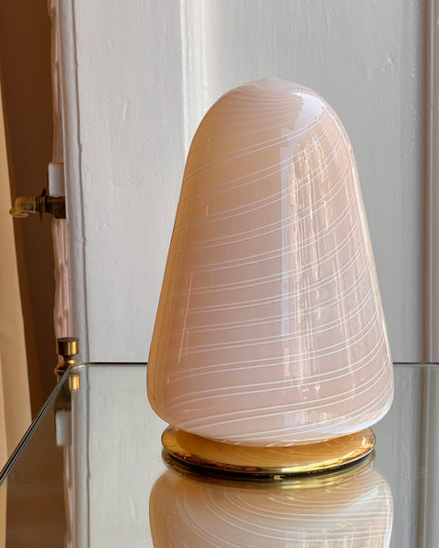 Vintage cream swirl Murano table lamp