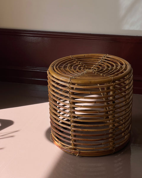 Vintage rattan stool