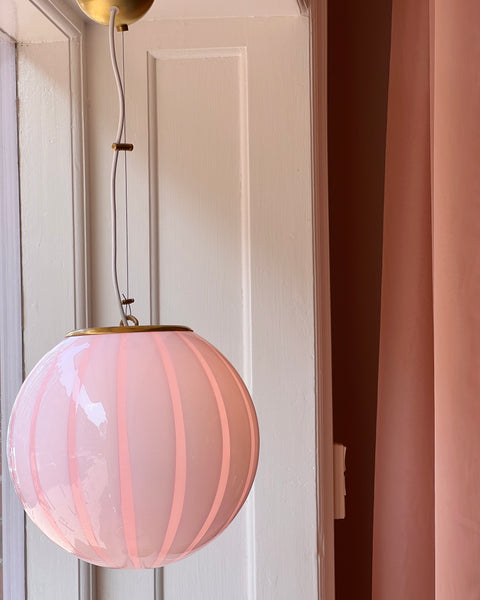 Ceiling lamp - Light pink vertical stripes (D30)
