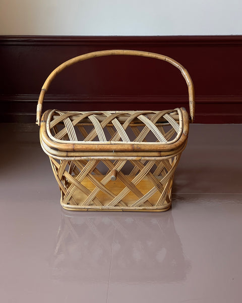 Vintage rattan basket