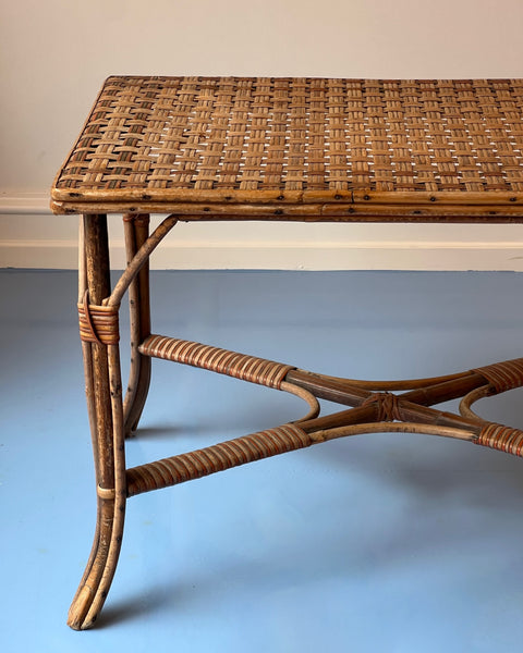 Vintage rattan side table