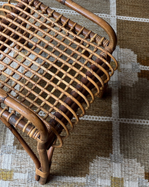 Vintage rattan stool