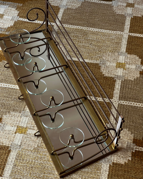 Vintage hat shelf with coat rack
