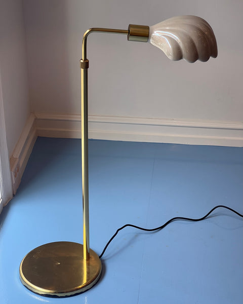 Vintage clam/shell adjustable floor lamp