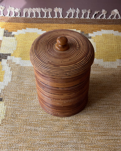 Vintage rattan basket