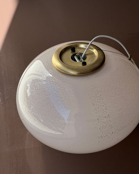 Vintage Murano pink/silver ceiling lamp (D45)