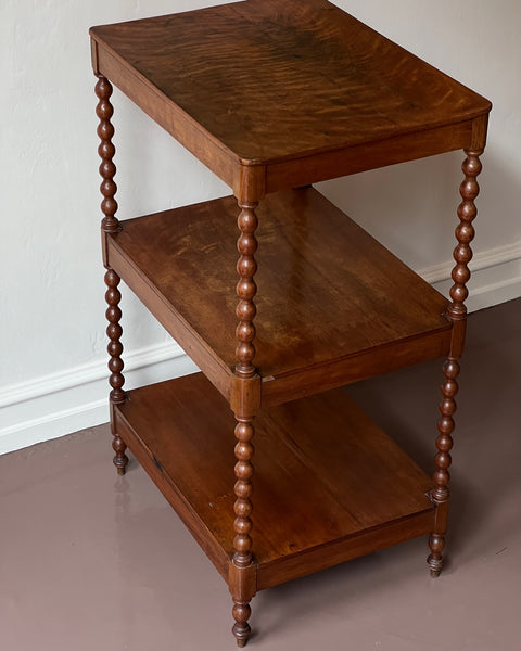 Vintage wooden bobbin etagere/shelves