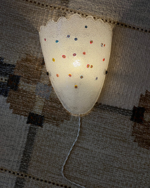 Vintage Millefiori Murano wall lamp (4 available)