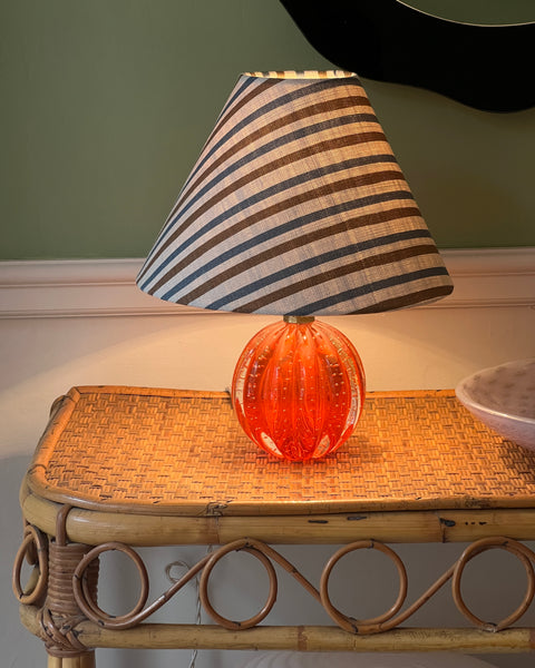 Vintage orange Murano table lamp