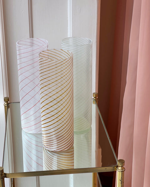 Vintage golden / white swirl Murano vase
