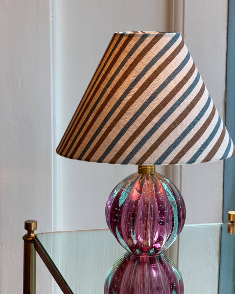 Vintage cranberry Murano table lamp (incl. lampshade)