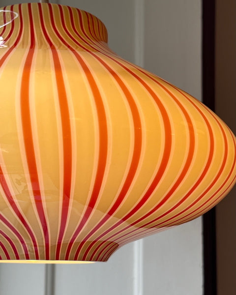 Vintage Massimo Vignelli red/yellow/white ceiling lamp