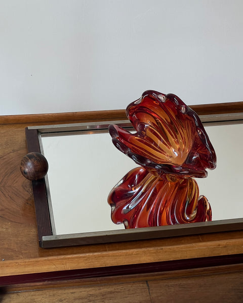 Vintage red/orange Murano shell