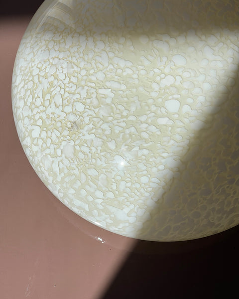 Vintage Murano white/creme dotted ceiling/wall lamp (D36)