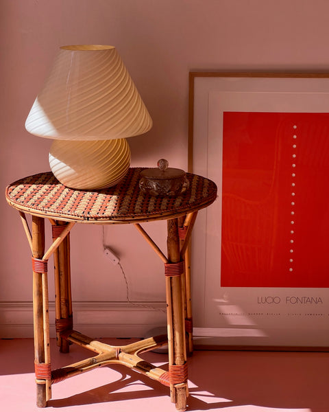 Vintage rattan table
