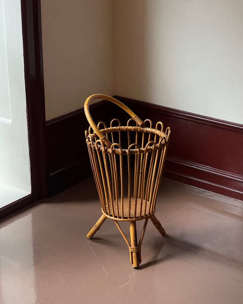 Vintage rattan basket